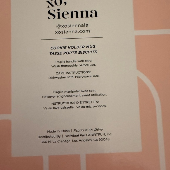 Ceramic Pink Moon Phases Mug with Biscuit Holder - Picture 2 of 2